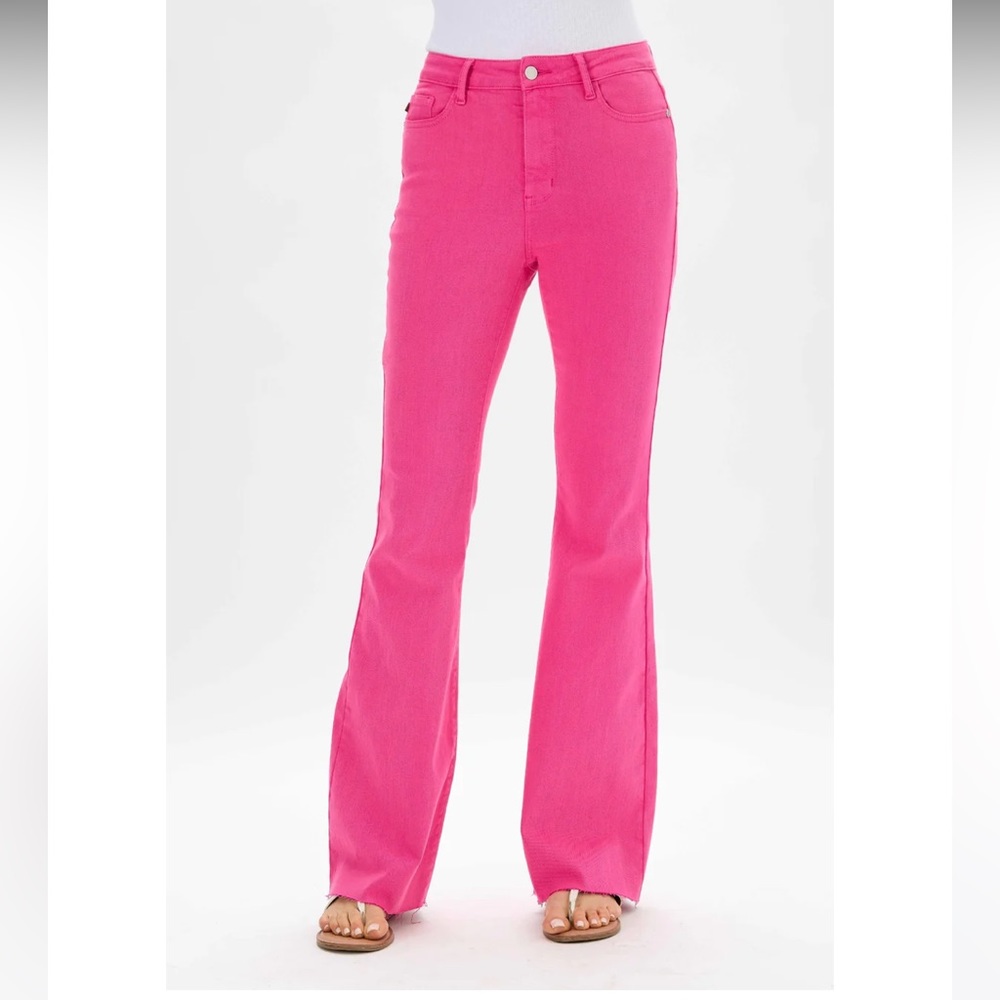 Judy Blue Pink The Dolly High Rise Flares